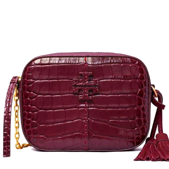 Tory Burch Mcgraw Embossed Camera Bag - Picture 1 of 9